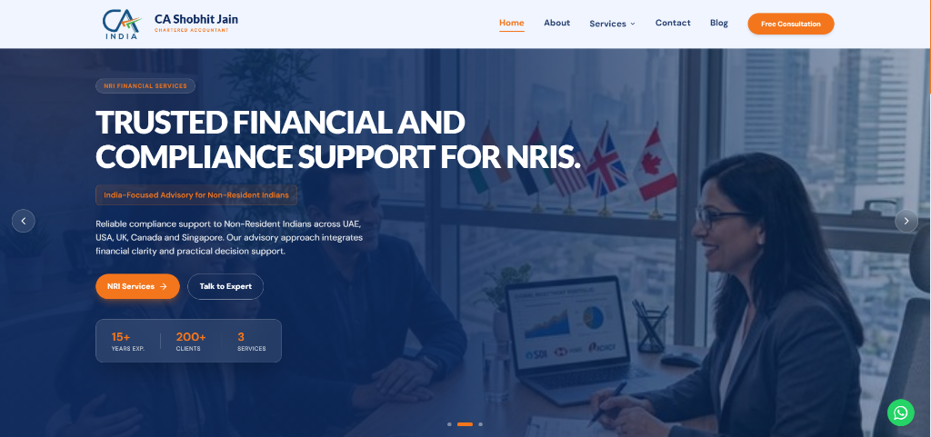 CA Shobhit Jain Business Website