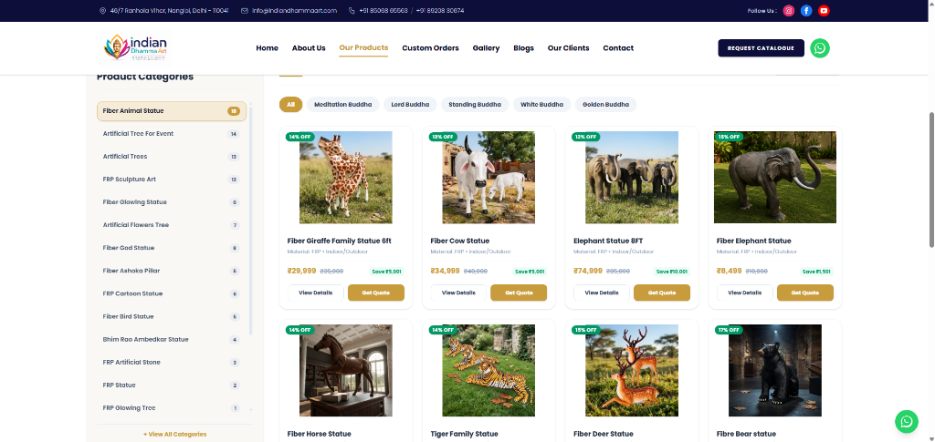 Indian Dhamma Art E-commerce Website