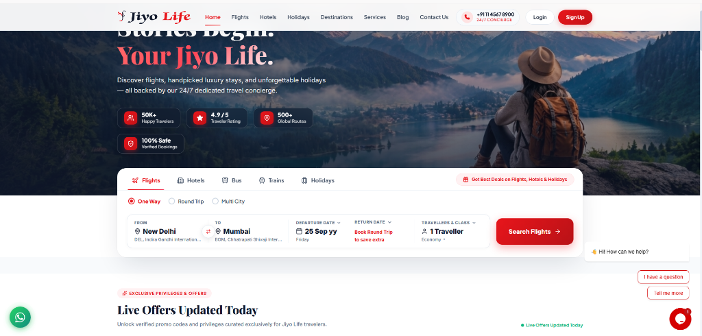 Jiyo Life Travel Website